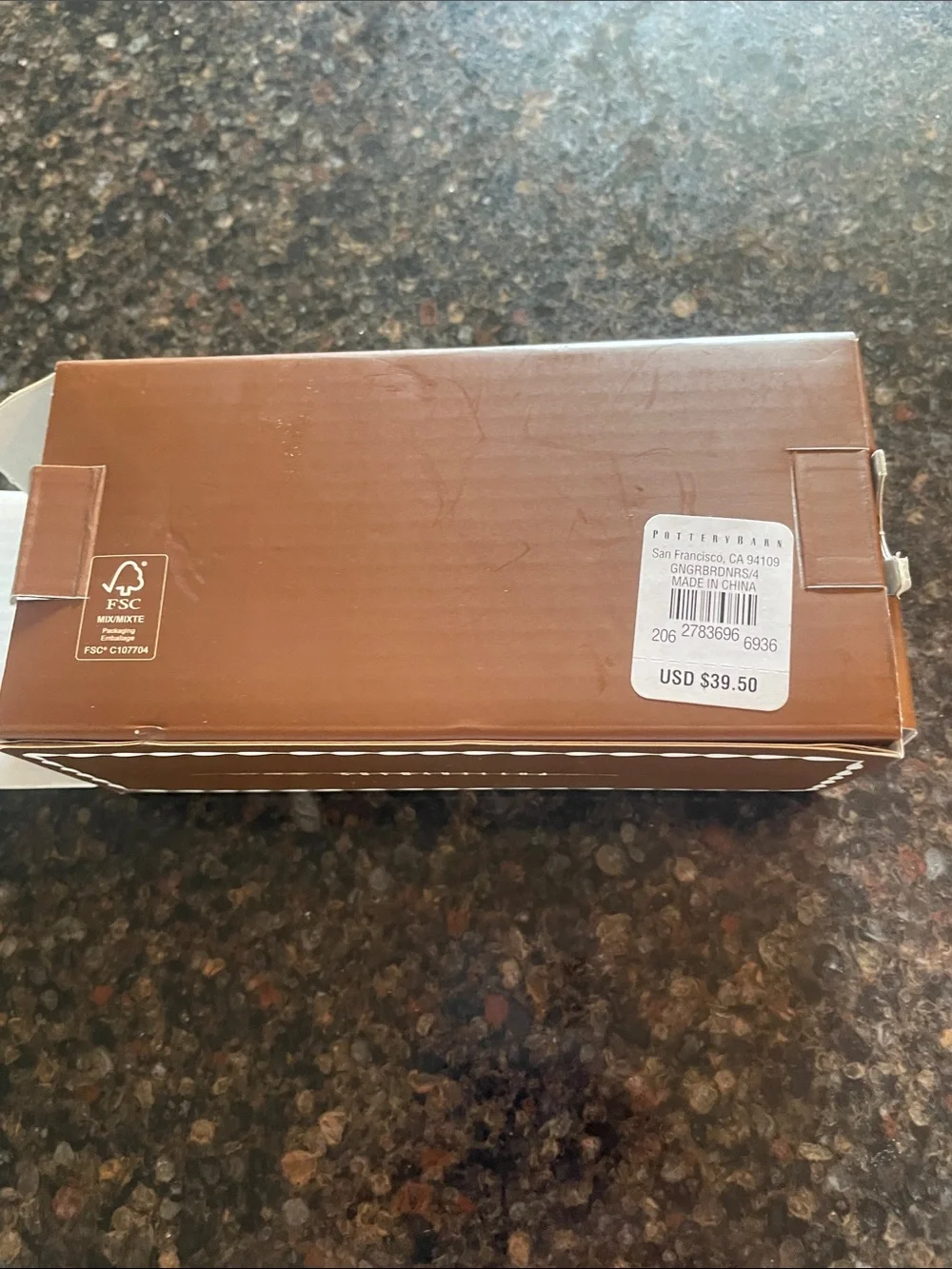 Pottery Barn Iced Gingerbread Napkin Rings New in Box Set of 4